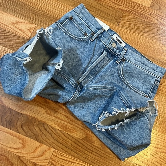 AGOLDE 90's Mid Rise Loose Short Swapmeet Jean Denim Shorts Size 26 NWT - Picture 11 of 14